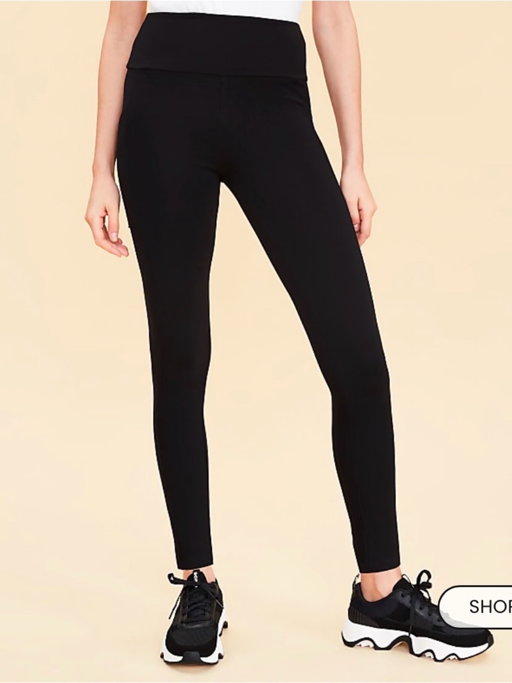 Lou & Grey Black Sporty Ponte  Side Pocket Leggings